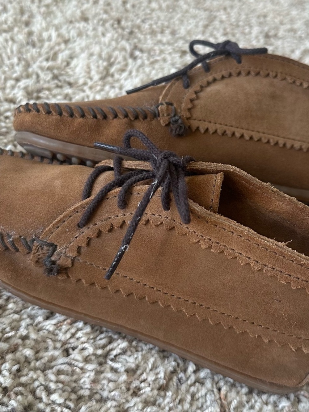 Minnetonka Brown Suede Moccasin Booties